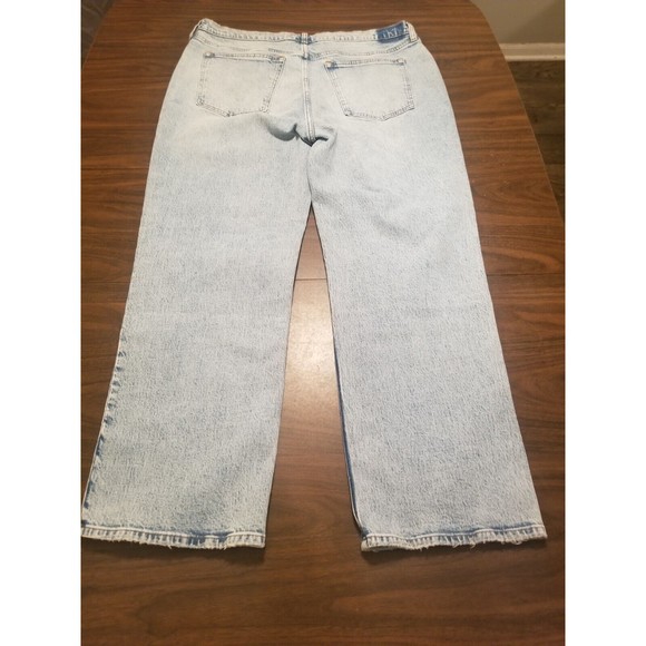 Abercrombie & Fitch The 90s Baggy Low Rise Jeans 34/18R Button Fly Denim New - Picture 3 of 5